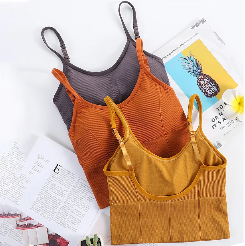 Женский бесшовный спортивный бюстгальтер для занятий спортом йогой