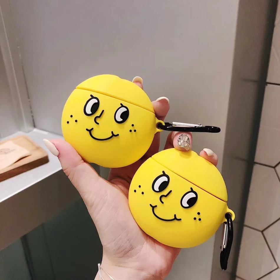 3D чехол для наушников AirPods силиконовый милый ins медведь собака Apple Air pods 2