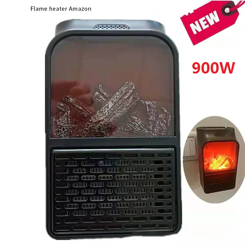 Мини Электрический настенный нагреватель пламени штепсельная вилка