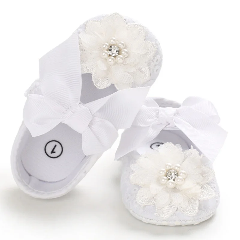 

2020 Spring Autumn New baby Infant girl First Walker flower bow princess toddler shoes
