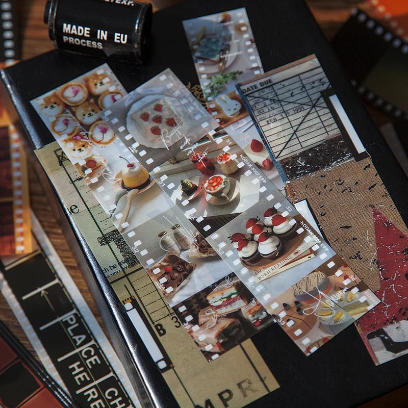 10 pcs Retro movie series Decorative Stationery Vintage film Stickers Scrapbooking DIY Diary Album Stick Lable | Канцтовары для