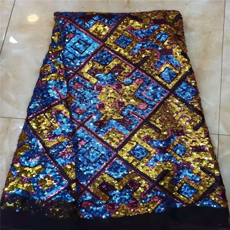 Африканская кружевная ткань с блестками 2020 Высококачественная зеленая