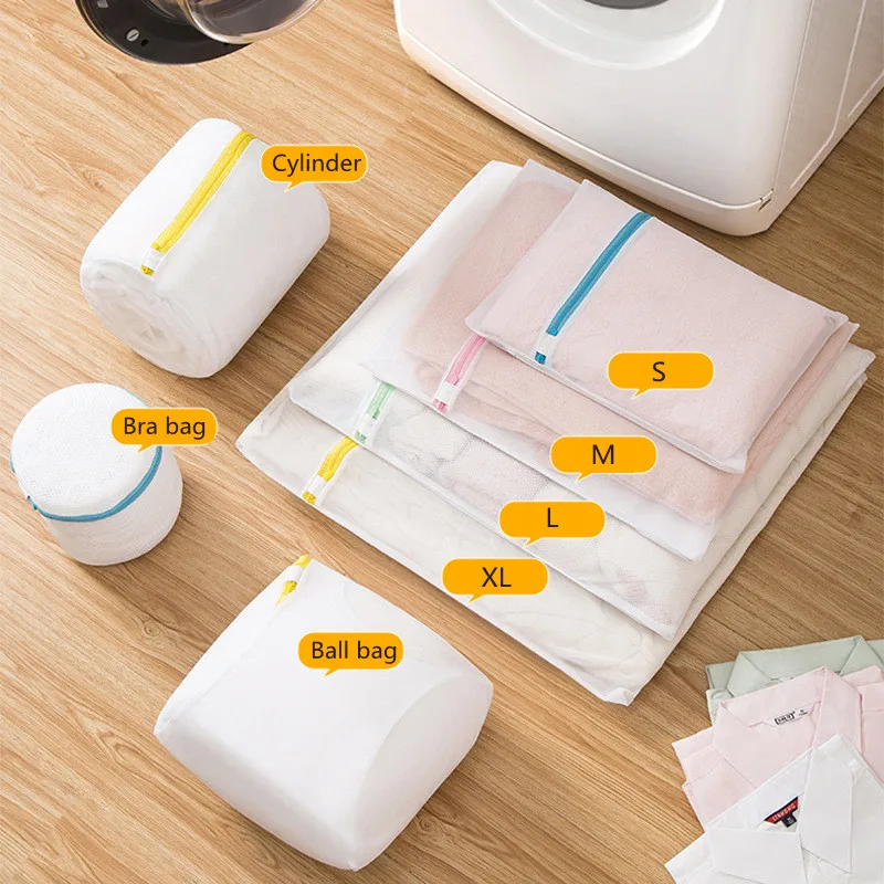 

Rainbow Zipper Dirty Laundry Bag Folding Mesh Washing Machine Bags Underwear Bra Wash Bag Multifunction Travel Storage Organizer