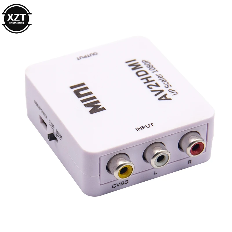 RCA к HDMI конвертер HD 1080P AV2HDMI адаптер для ТВ PS3 PS4 PC DVD Xbox проектор композитный AV к HDMI сигнал видео конвертер
