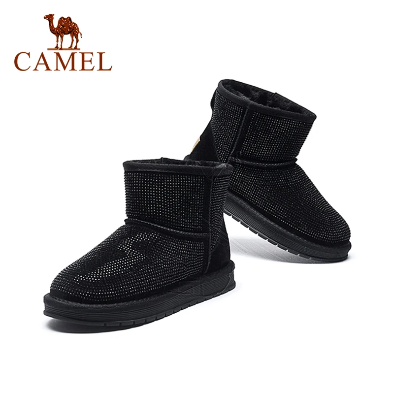 Светло коричневый 2020 Новые зимние сапоги для женщин Зимние теплые черные серого