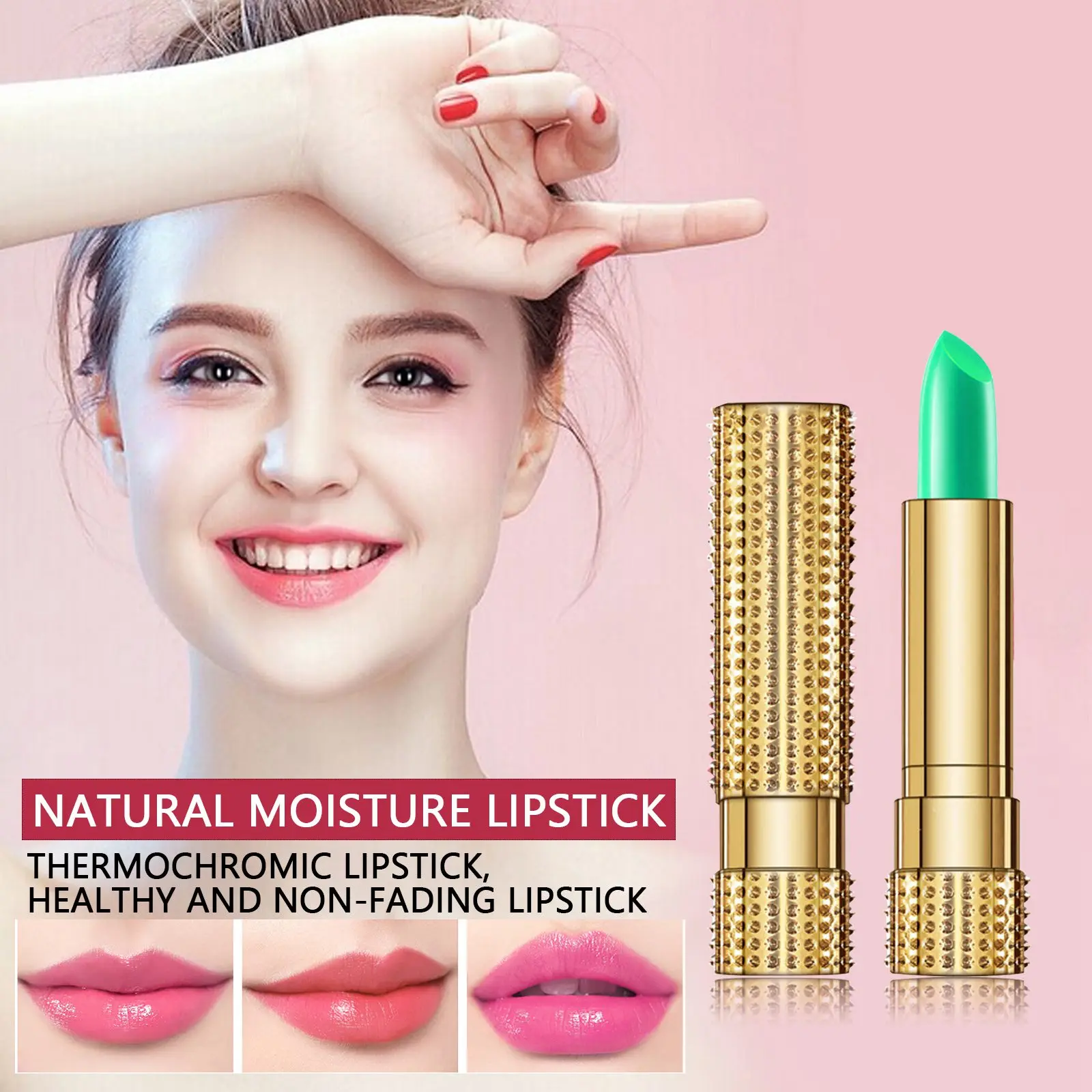 Magic Temperature-changed Color Natural Aloe Vera Moisturizing Long Lasting Lips Makeup Stick Cosmetic