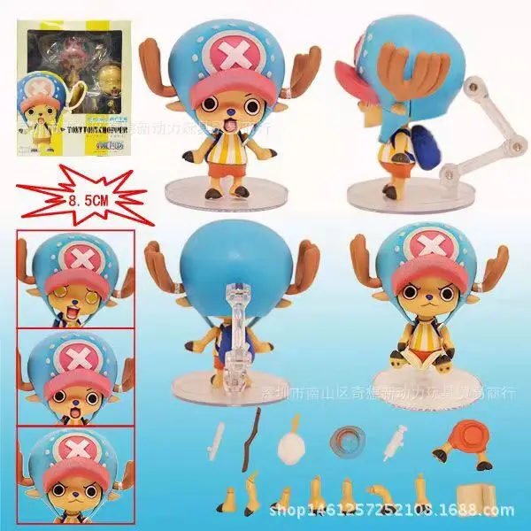 

Anime Empress Hancock/Snake Ji, Chopper, Zoro, Changeable Expression Q Version Clay Model Figure