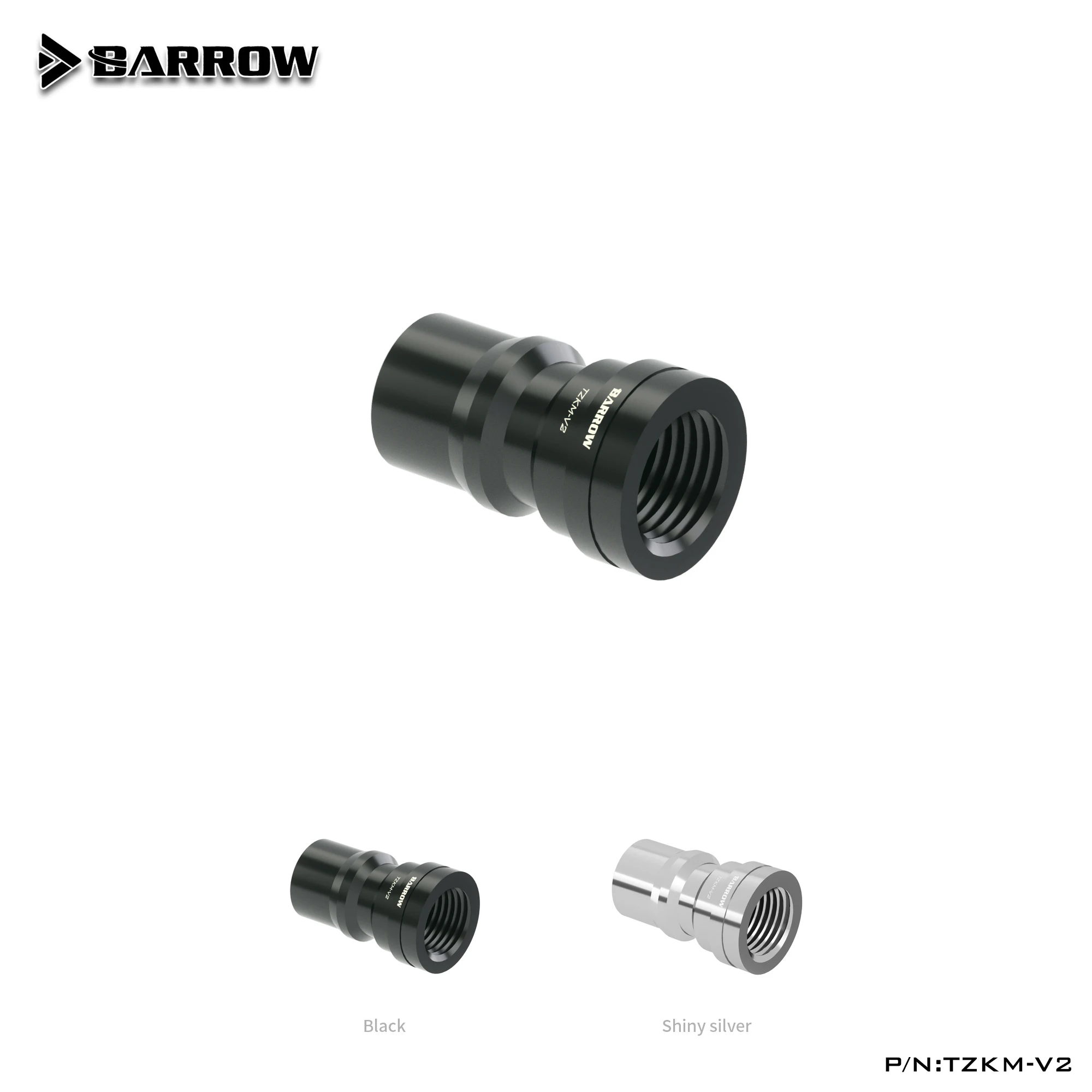 Barrow TZKM V2 черные Серебряные фитинги для водяного охлаждения быстроразъемный