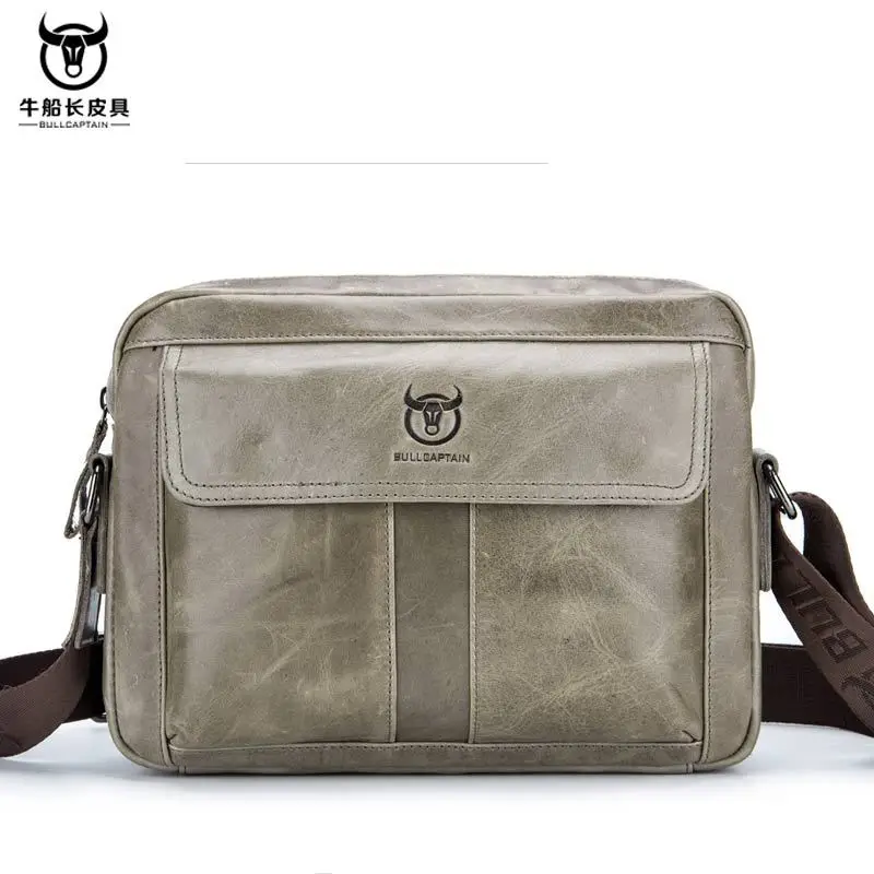 

Bullcaptain 2020 Men Handbag Messenger Bag Men's Shoulder Bag Genuine Leather Men's Crossbody Small Male Man Bags Travel Tote
