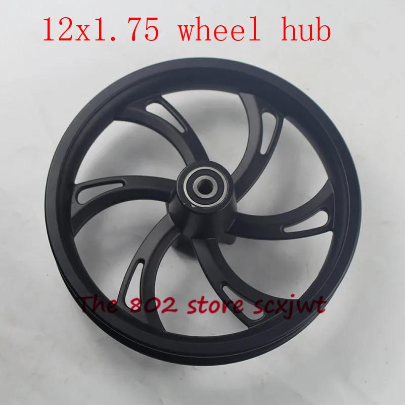 

12 inch alloy rims 12x1.75 wheel hub use 12 1/2 X 2 1/4 12 1/2x2.75 Tire inner tube fits Many Gas Electric Scooters e-Bike