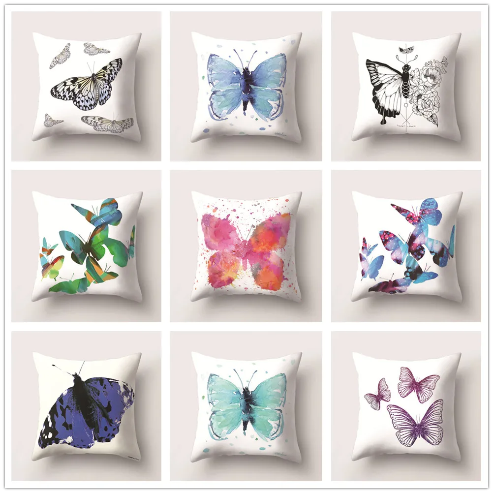 Подушка с изображением бабочек Декоративные Чехлы на подушку для дивана