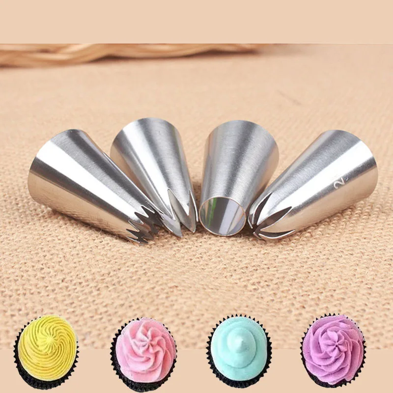 4 шт. насадки для глазирования Кондитерские украшения торта набор декорирования