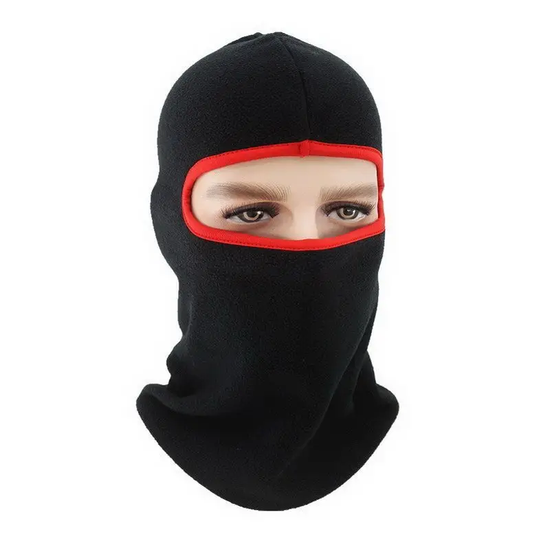 Black red Детские носки унисекс на открытом воздухе солнцезащитные, для езды головные уборы флисовая грелка ветрозащитный Лыжная Маска Зимний шарф на шею мотоциклетная маска для лица - Цвет: Black red