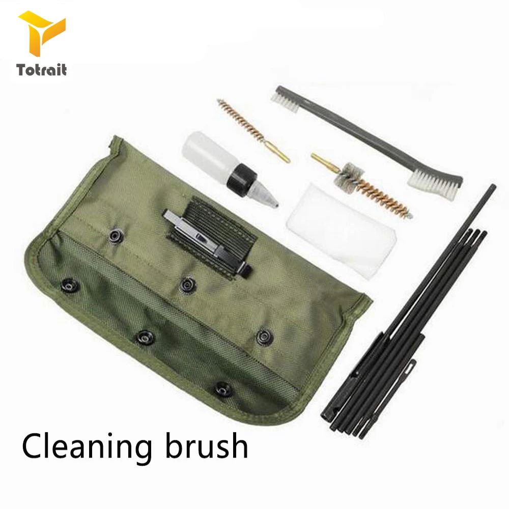 Airsoft M4 M16 Rifle Gun Cleaning Kit 10 Piece .22 22LR .223 556 Rod Nylon Brushes Set Convenient Accessories Clean Tools | Спорт и