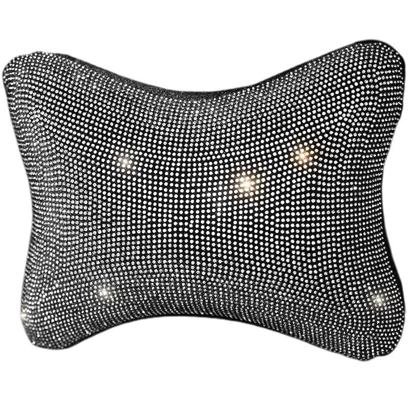 

Автомобильная подушка для поддержки подголовника, подушка для шеи с блестящими бриллиантами, расслабляющая дорожная подушка для головы ав...