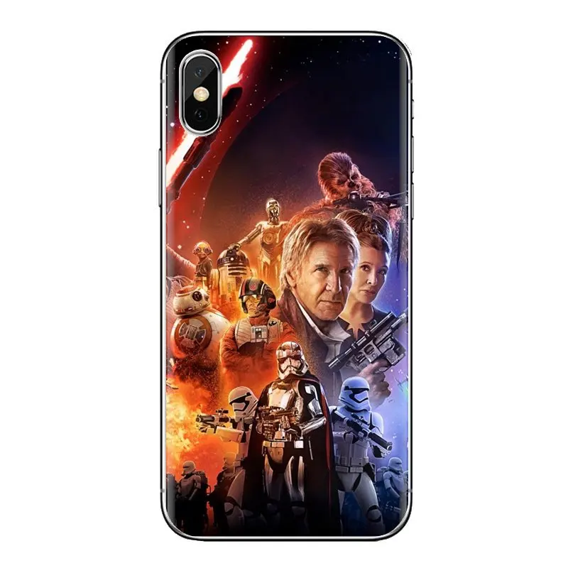 Прозрачный мягкий чехол с принтом The Force Awakens (Звёздные войны: Пробуждение силы BB 8