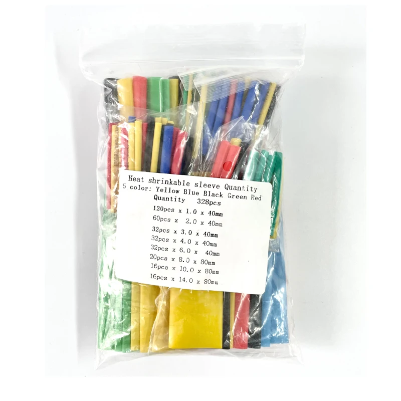 127/164/328/530pcs Heat Shrink Tube Kit Shrinking Assorted Polyolefin Insulation Sleeving Tubing Wire Cable 2:1 | Обустройство дома