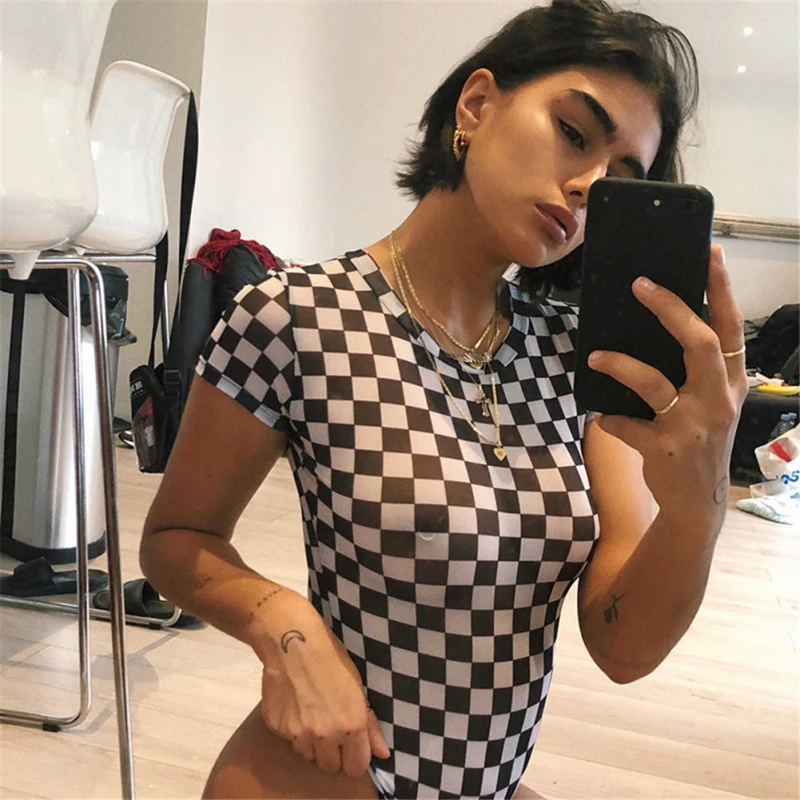 Новинка 2019 женский комбинезон сексуальный клетчатый облегающий хлопковый