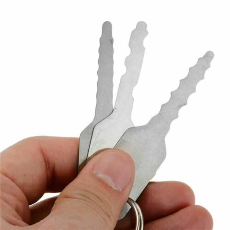 

10Pcs/Set Stainless Steel Jiggler Keys Dual Sided Car Unlocking Unlock Lock Opening Repair Tool Set