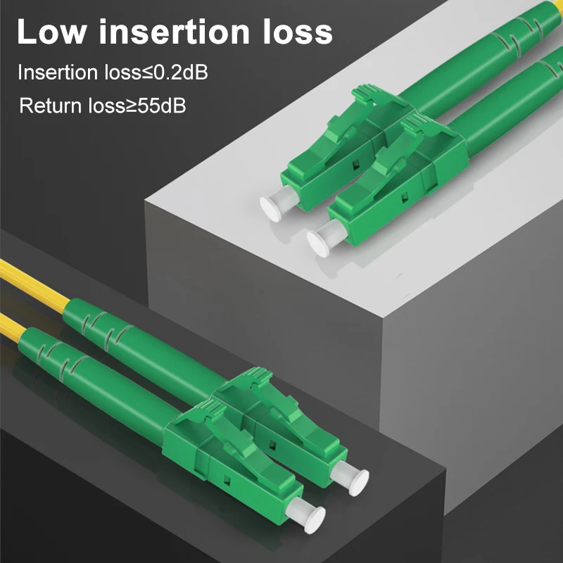 LC APC to LC APC Simplex 2.0mm 3.0mm PVC Single Mode Fiber Patch Cable Fiber Optic Patch Cord