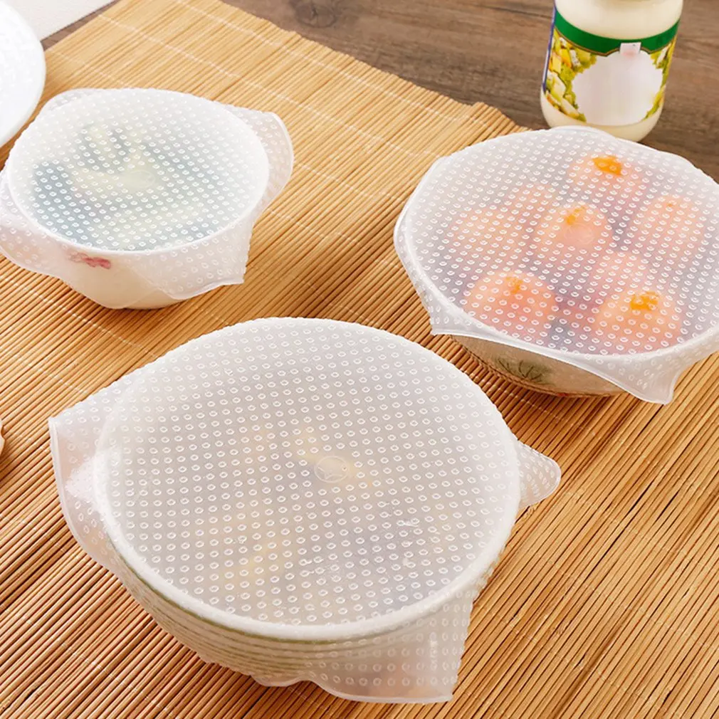 1pcs Food Fresh Keeping Wrap Kitchen Tools Reusable Silicone Wraps Seal Vacuum Cover Stretch Lid Accessories | Дом и сад