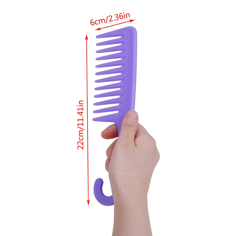 Large Wide-Tooth Detangling Comb with Hook Handle for Reducing Hair Loss and Hairdressing. image 5