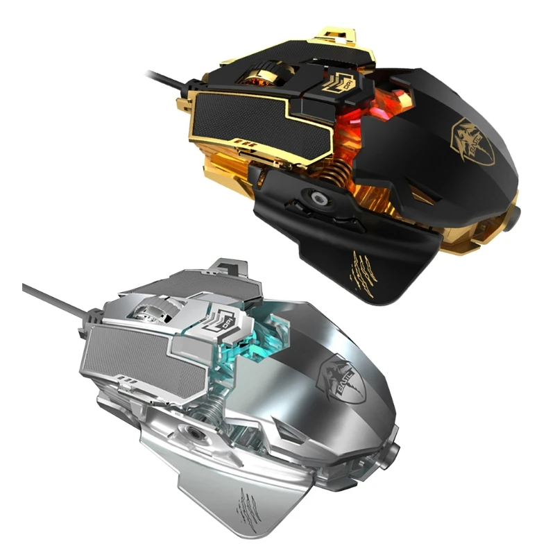 

4 Gear DPI Adjustable Wired Programmable Mechanical Mouse RGB LED Breathing Light Gaming Mouse Computer Laptop Accessory