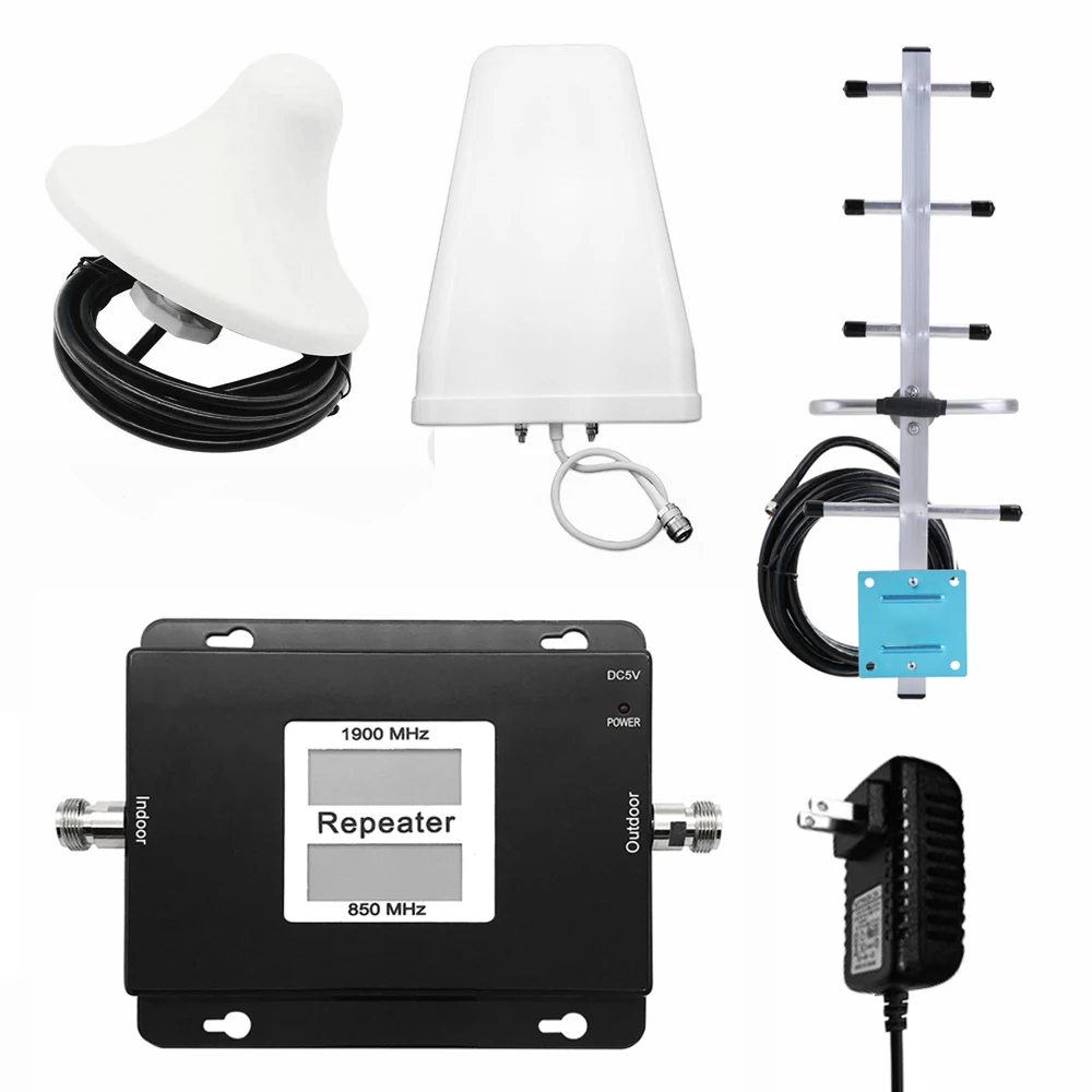 Двухдиапазонный усилитель сигнала мобильного телефона CDMAPCS 850 1900 МГц 2G/4G с двумя