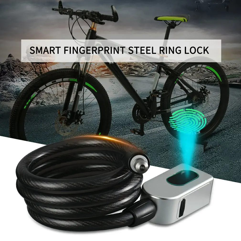 

GQ10F Fingerprint Unlocking Smart Lock Quick Unlock Usb Charging Aluminum Alloy Lock For Bike Mountain Bike