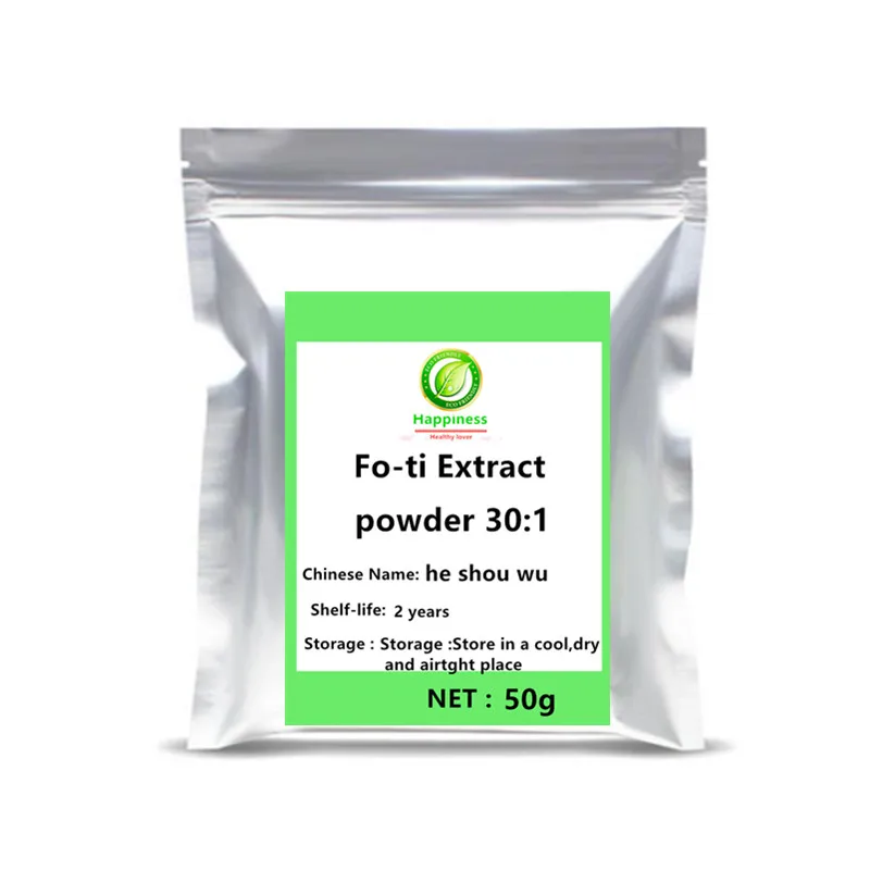 

High quality Fo-ti Extract Powder Polygonum multiflorum root He shou wu adjustable women/men sex Promoting hair growth free ship