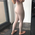 Однотонные леггинсы; Для женщин Высокая Талия, пуш-ап, Фитнес леггинсы брюки для девочек женские морщин Спортивные леггинсы Femme