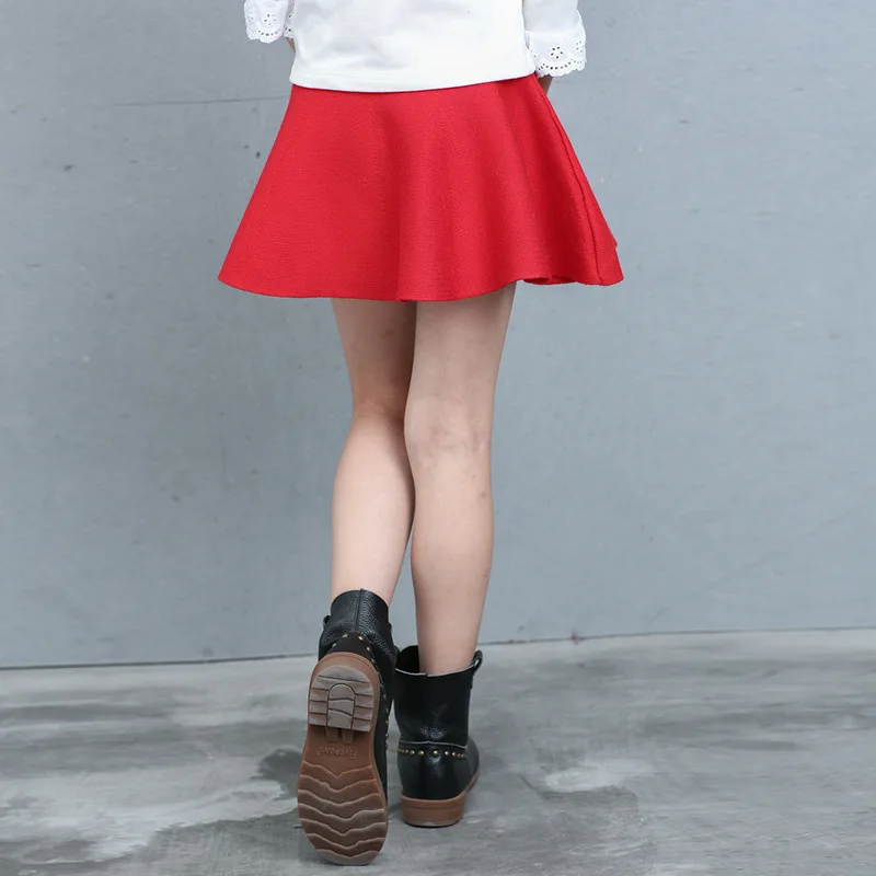 Школьные вязаные юбки для детей одежда девочек Осень-зима 2018 плиссированные