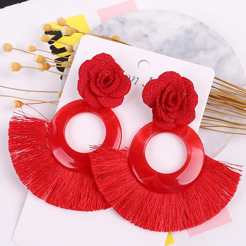 Серьги-кольца женские ручной работы в стиле бохо | Украшения и аксессуары