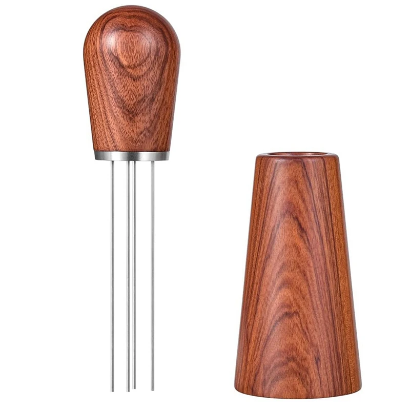 

Espresso Coffee Stirrer, Coffee Stirring Tool for Espresso Distribution, Natural Wood Handle and Stand