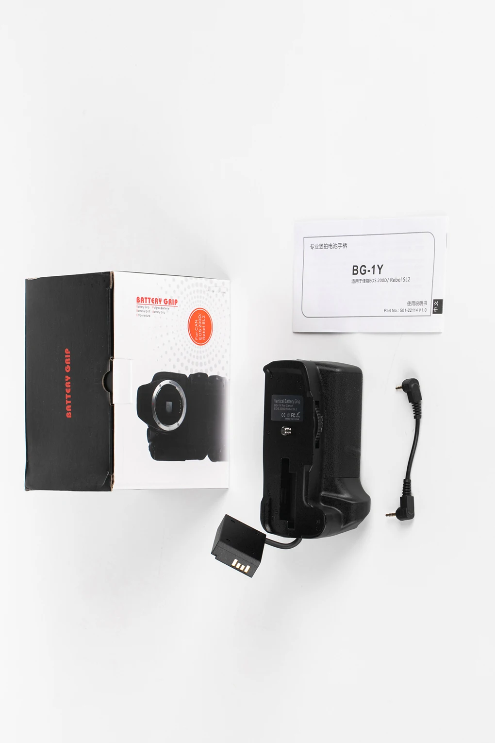 Вертикальный Батарея рукоятки для Canon 200D Rebel SL2 камера с 2 шаговым