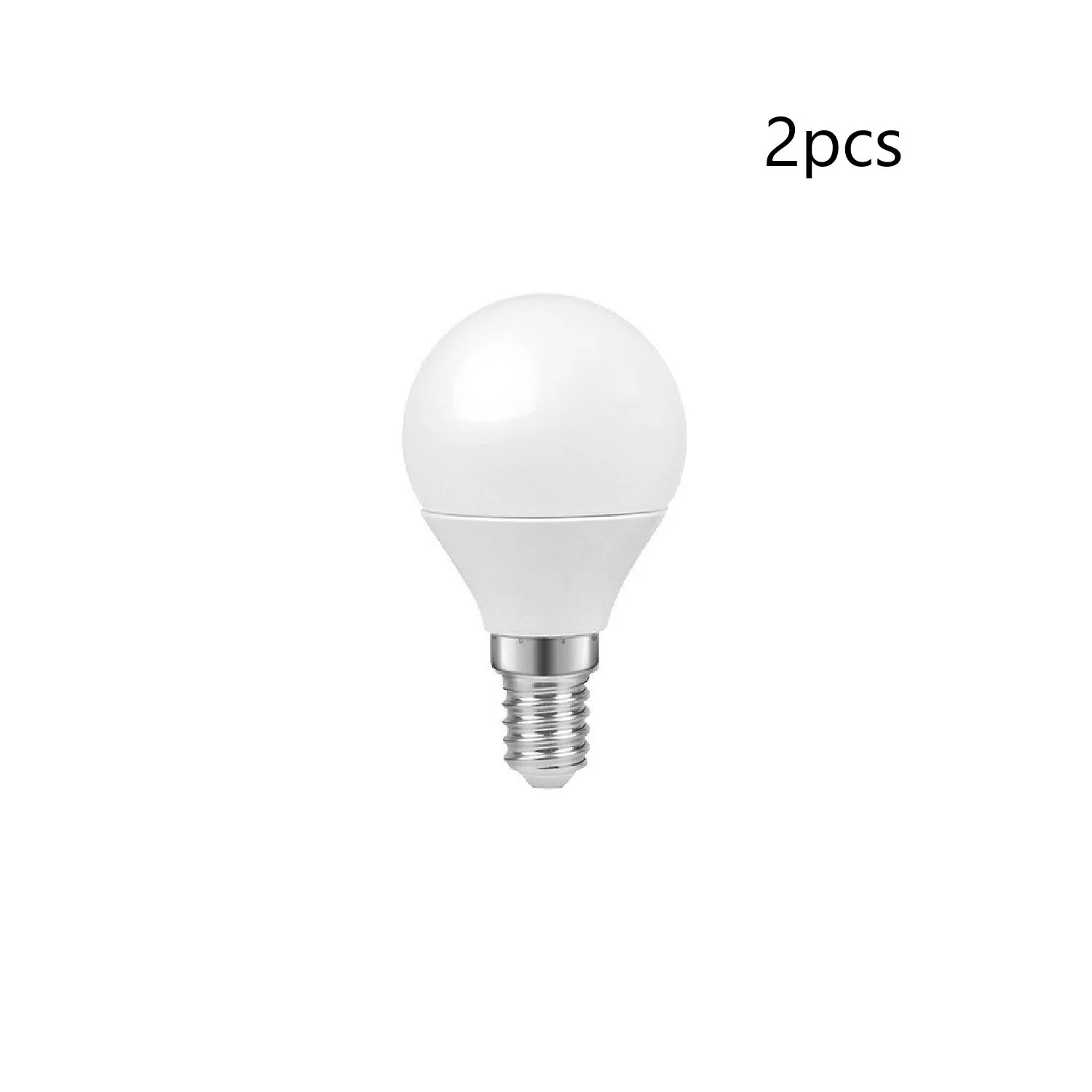 2 Pcs E14 Golf Bulbs LED Golf Globe Candle Round Light Bulbs 6W SES E14 Bayonet Warm Cool White Chandelier