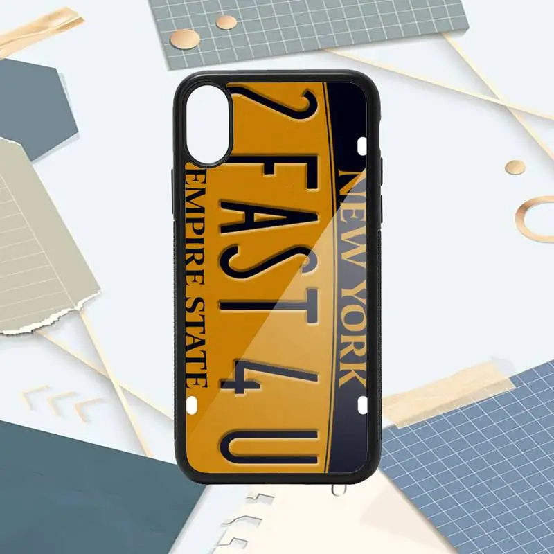

License Plate Number New York Phone Case PC for iPhone 11 12 pro XS MAX 8 7 6 6S Plus X 5S SE 2020 XR