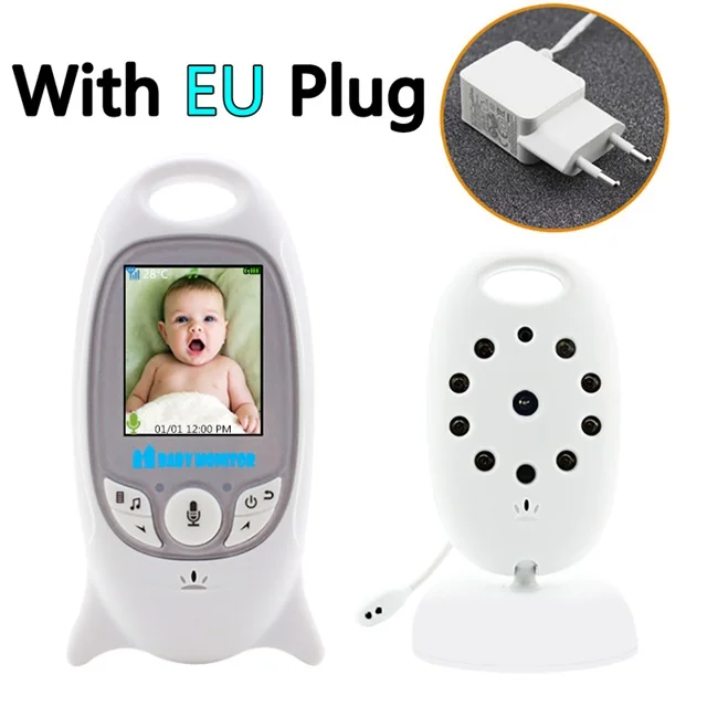 EU Plug Беспроводной видео цветной детский монитор ночного видения Детская камера безопасности V601 температура детский Eletronica - Цвет: EU Plug