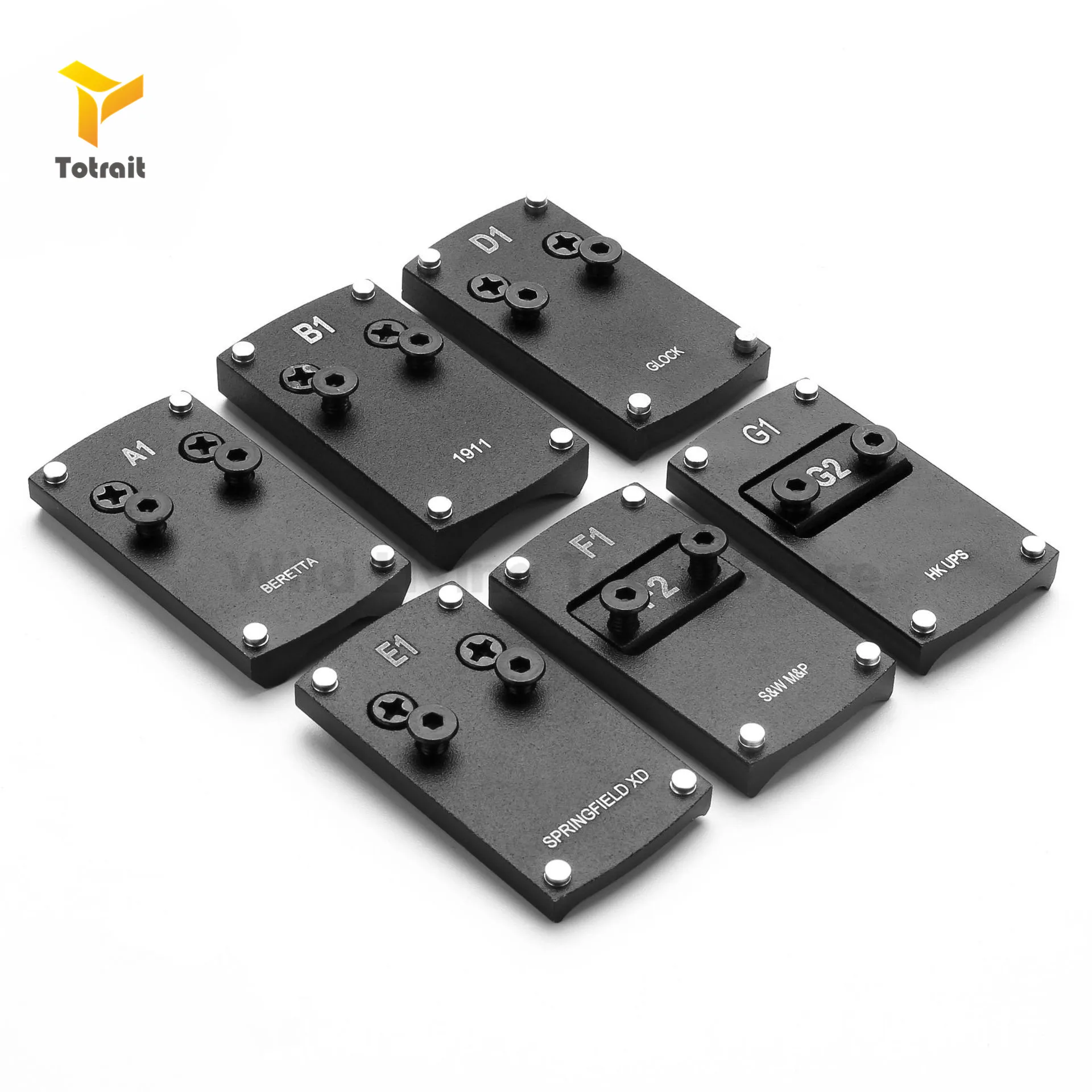 Установите вихревой/веномовый Micro Red Dot Sight Mount Base Adapter Plate For 17/19 Glock Colt 1911 Beretta 92 Guns XD S