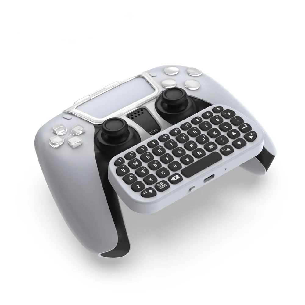 

Wireless Bluetooth Keyboard for PS5 Controller Built In Speaker for Playstation 5 Gamepad External Key Panel Game Accessories