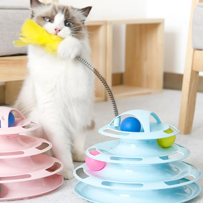 Pet Cat Toy Play Disc Training Tower Track Intelligence Interactive Supplies Dog Tunnel Accesorios Laser Pointer | Дом и сад