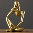 Смолы абстрактные Скульптура Thinker статуя стол декор для книжной полки Песчаник изысканно сделано 14x15x25 см фигурки искусства