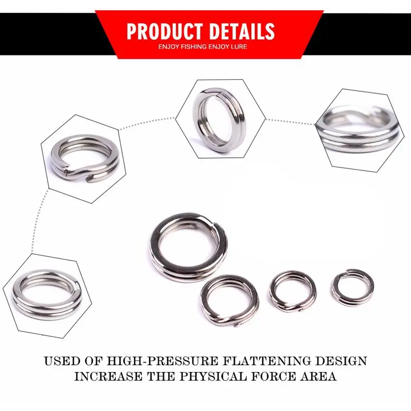 Топ! 100 шт прочные двойные петли горячее разъемное кольцо рыболовные снасти из
