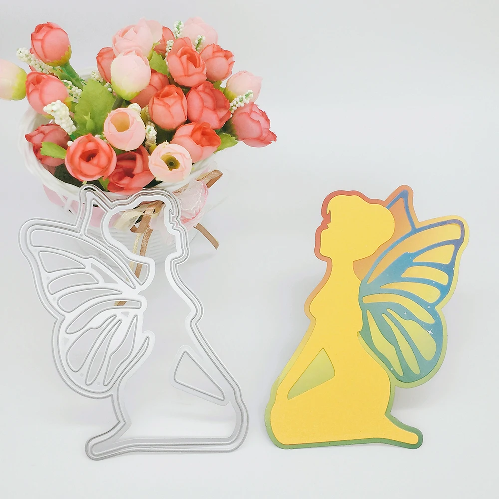 

Angel metal cutting mold with wings, scrapbook, photo frame, photo album decoration, DIY handmade art