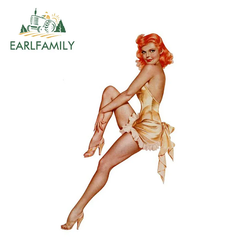 EARLFAMILY, 13 см x 7,6 см, американская Ретро наклейка для девочек, автомобильная наклейка, StylingI, водонепроницаемый бампер, окно, сексуальная Автомобильная наклейка s