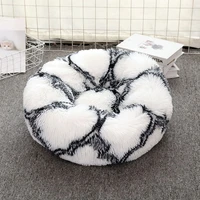 dark round cat bed house soft long plush basket pet sleeping bag puppy cat cushion mat portable supplies best pet dog bed