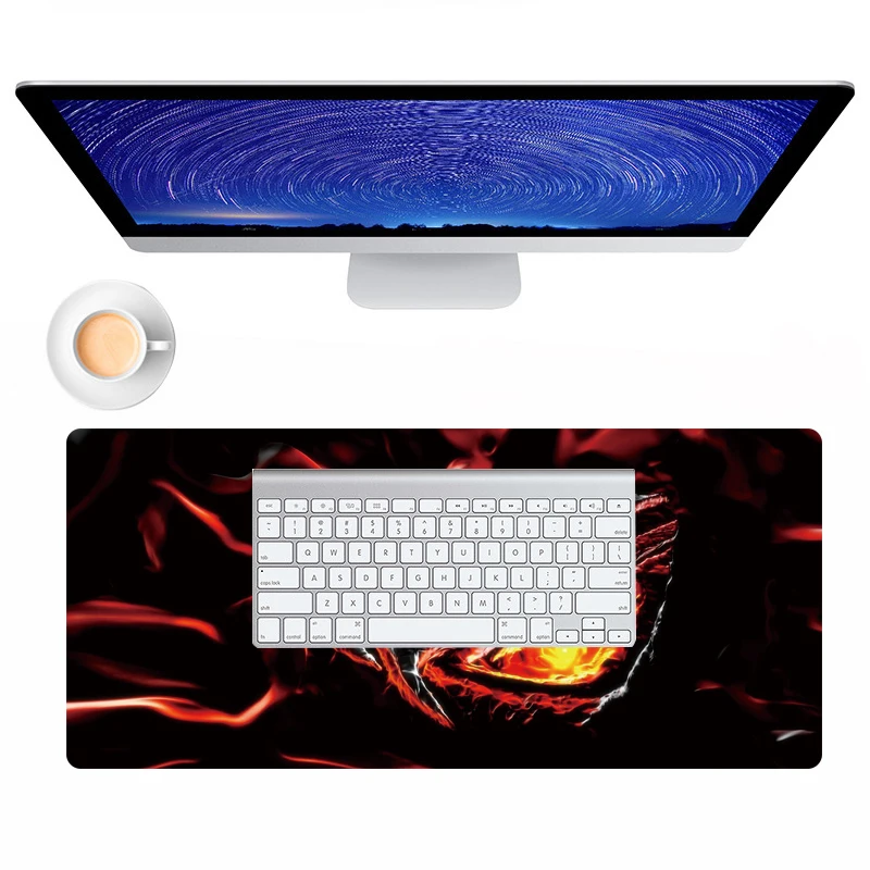 Игровой коврик для мыши Pbpad ASUS большой 90x40 с закругленными краями геймеров XXL Ruber
