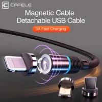 cafele qc3 0 magnetic usb date cable for iphone micro usb cable type c cable charger for samsung xiaomi huawei fast charging