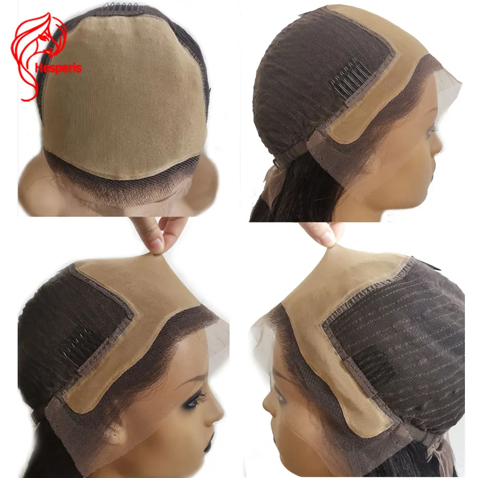 

Hesperis Fake Scalp Wig 13*6 Lace Front Human Hair Wigs Indian Remy Pre Plucked Silk Straight Lace Wig 130-180 Density