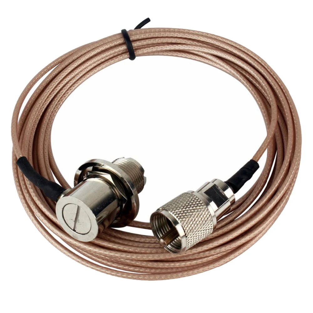 Коричневый коаксиальный кабель для радиоантенны RG316 PL259 UHF Male к разъему So239 16 футов
